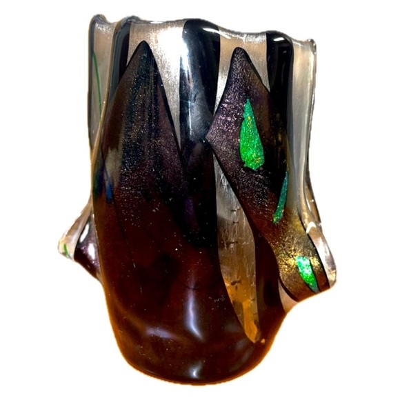 Glass Blown Murano Like, Colored Glass Art, Unbranded Gorgeous Piece - Picture 1 of 7